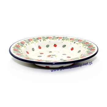 Talerz obiadowy na zupę Ø24cm II Gatunek dek. 2709X Tuskawki